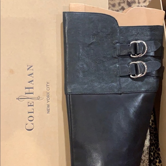 NWT Cole Haan  Tall black leather boots - Picture 2 of 12
